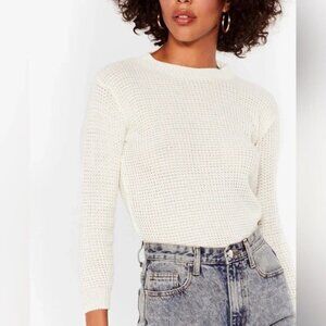 Nasty Gal | Fish Around Fisherman Sweater - EUC 🤩